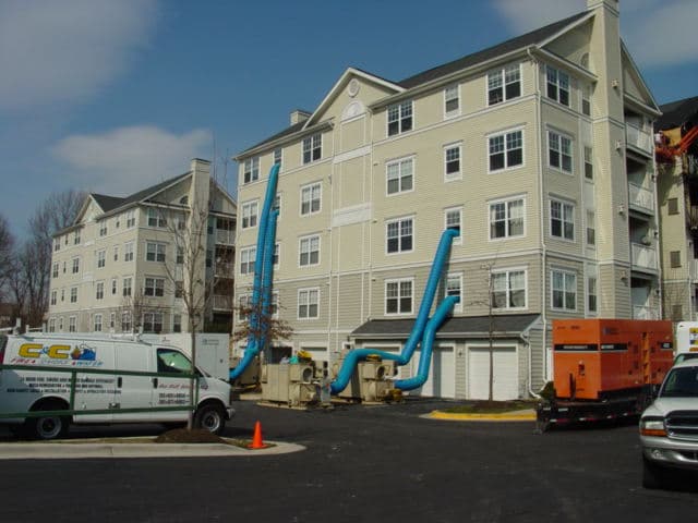 C & C drying a structure after a storm